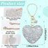 Compatible with Stanley Cup Accessories,Silver Glitter Heart Charm for Stanley Cup with Handle,Bling Cute Keychain for Water Bottles Stanley 40&30...