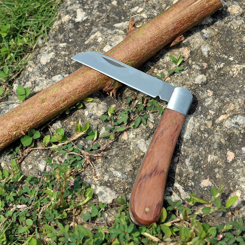 Pruning Knife,Grafting knife, Stainless Steel Garden Budding Knife, Folding Pocket Knife For Grafting Multi Cutting Tool, Weed Bushes Branches Mus...