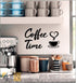 4eN Coffee Time Modern Wall Art & Sign Set - Wooden MDF, 4 Pieces for Kitchen & Cafe...