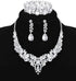 Udalyn Crystal Bridal Jewelry Sets for Women Necklace Earrings Bracelet Set for Wedding Rhinestone Bridesmaid Choices fit with Wedding Dress...