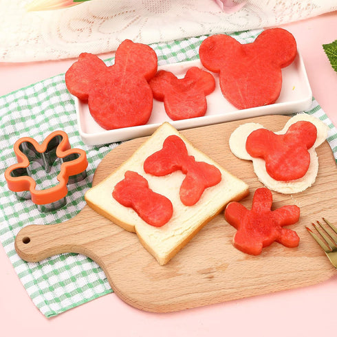 Multicolor 7-Piece Cookie Cutter Set - Head, Bow, Shoes, Gloves Shapes - Stainless Steel, Dishwasher Safe...
