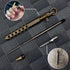 Bolt Action Pen, Solid Brass edc Pen Six-edge Pocket Metal Tactical Pen with Refills and Clip Signature Pen for Business, Christmas, Birthday (Bla...