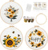 Lukinbox Embroidery Kits for Beginners Adults, 3 Sets Embroidery Starter Kit Include 3 Stamped Embroidery Clothes with Floral and Bee Pattern, 1 E...