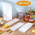 200 Pcs Kraft Paper Bags Kraft Churro Bags Grease Silverware Sleeves for Resistant Utensils Cutlery Cookies Bakery Candy Treats (White)...