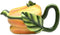 CG 20801 11 Oz Ceramic Yellow Pepper Teapot with Green Stem Handle...