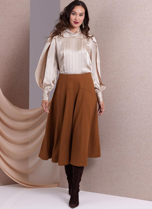 Vogue Misses' Semi-Fitted Tops Sewing Pattern Packet, Sizes 4-6-8-10-12, Multicolor...