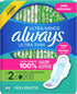 Always Ultra Thin Pads with Wings, Size 2, Long Super, 42 Count...