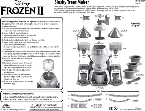 Disney Frozen II Slushy Treat Maker Includes Slushy Unit, Ice Shaver, Ice Cube Molds, Ice Bucket, Slushy Cup & Spoon...