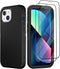 iPhone 13 Case with 2 Pack Screen Protector - Military Grade Rugged Full Body Phone Case for Men and Women (Black)...