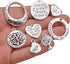 Family Mom Words Charm Collection-32 PCS Craft Supplies Heart Moon Love Words Mother's Day Charms Pendants for Jewelry Making Crafting Findings Ac...
