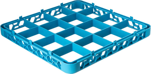 Carlisle FoodService Products RE1614 OptiClean 16 Compartment Divided Glass Rack Extender, 1.78", Blue...