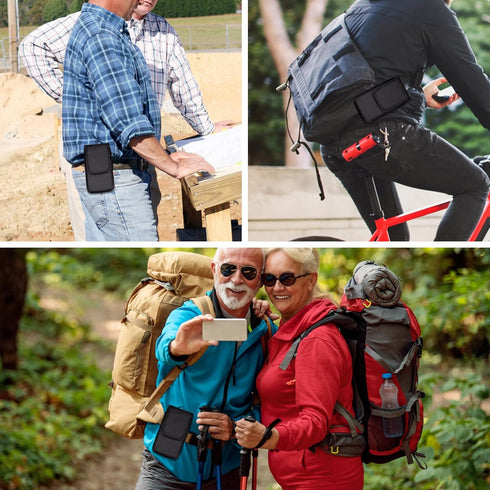 ykooe Dual Phone Holster Case with Belt Clip for Two Phones, for All iPhone Pro Max Plus (15 14 13 12 11), XS Max, Galaxy S24 S23 S22 S21 Plus/Ult...