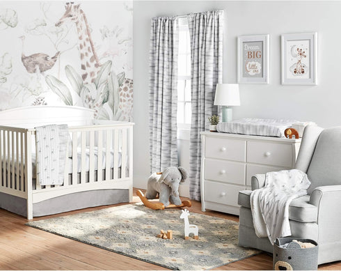 Lush Decor Baby Jungle Adventure Sherpa Blanket, Gray 30" x 40"...