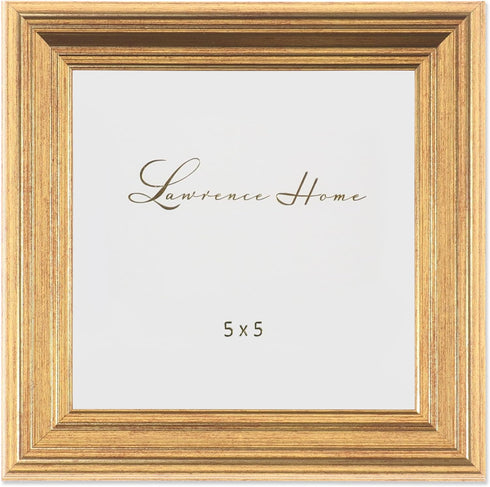 Lawrence Frames 5"L x 5"W Sutter Burnished Gold Picture Frame...