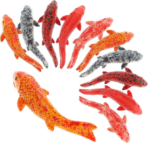 20Pcs Fish Shape Resin Fish Illustration Aquarium Supply Paper Cup Small Fish Fish Tank Supplies Fake Fish top hat Small Decorations Luminous Fish...