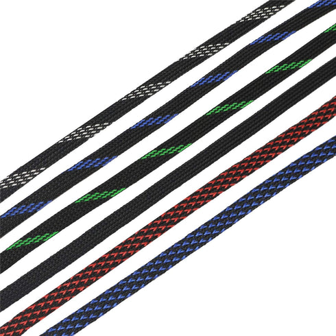 30ft PET Expandable Sleeving Wire Cable Sleeve (1/6", Red&Black)...
