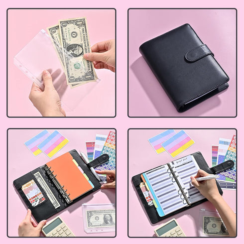 Budget Binder Set, Money Saving Binder with Spending Budget Sheet and Money envelopes for Cash, A6 Budget Binder for Budget Planner and Saving, Ma...