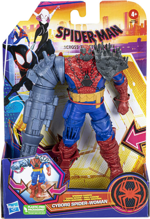 Marvel Spider-Man: Across The Spider-Verse Cyborg Spider-Woman Toy, 6-Inch-Scale Deluxe Action Figure, Toys for Kids Ages 4 and Up...