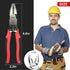 Lineman's Pliers, Combination Pliers with Wire Stripper/Crimper/Cutter Function, Heavy Duty Side Cutting High-Leverage Plier, 8-1/2 inch (HX-1-002...