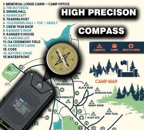 Solar Charger Power Bank 20000mAh, Portable Solar Pone Charger with Compass,Carabiner, Whistle,Flashlights,Solar Panel Charger,Camping Gear Access...
