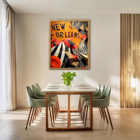 Posterizer 1 pcs-vibrant lively poster-New Orleans vintage music scene 2-Adventure Wall Art-Musical Art Collection-Gift for Men Women Entrepreneur...