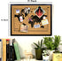 Black Cork Board Bulletin Board, 17.7"X 13.3" pin Boards for Walls, Oak Wood Finish Frame, Wall Mounted Cork Board for Office Home and School(Pins...
