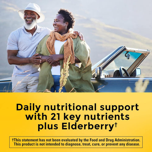 Nature Made Multi + Elderberry Capsules, Multivitamin for Daily Immune Support, One Per Day Multivitamin, 60 Count...