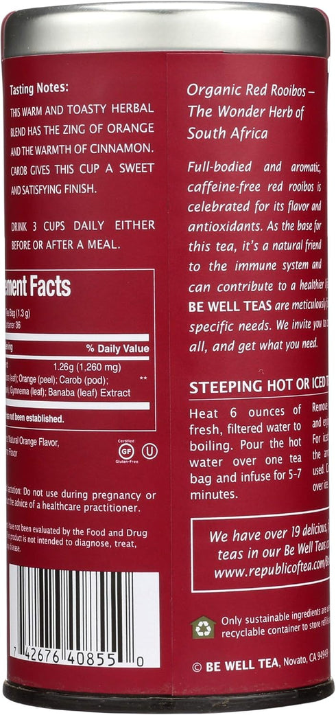 Republic Of Tea, Tea Be Well Rooibos Get Lost, 36 Count...
