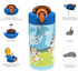 Zak Designs Bluey Kids Durable Plastic Spout Cover and Built-in Carrying Loop, Leak-Proof Water Design for Travel, (16oz, 2pc Set), Bluey Bottle 2...