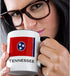 3dRose (mug_107392_4) Tennessee State Flag - Two Tone Black Mug, 11oz...