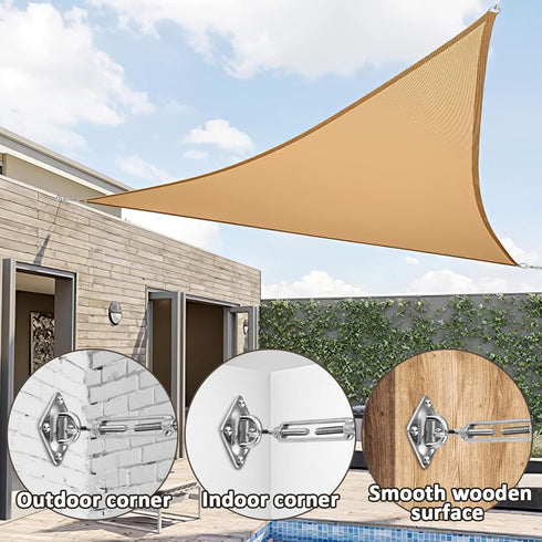 33 Pcs Sun Shade Hardware Kit for Rectangle Triangle Shade Sail - Retractable 4.5'' to 6.5'' 304 Marine Grade Stainless Steel Sun Shade Sail Insta...