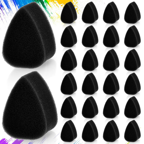 24 Pcs Face Paint Sponge Petal Face Painting Sponges High Density Face Painting Supplies for Kids Adults Art Work Halloween Makeup Body Paint (Bla...