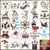 24pcs Small Christmas Stencils, Reusable Xmas Painting 3x3 Inch Template Multiple Patterns Decoration Stencils Painting on Wood for DIY Crafts Car...