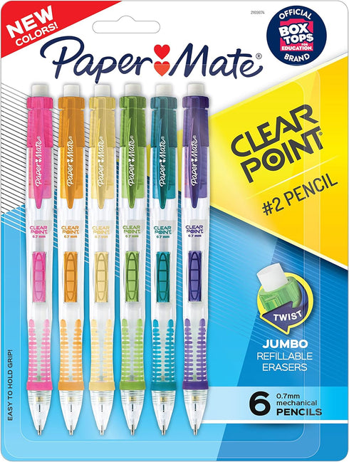 Paper Mate Clearpoint Mechanical Pencils 0.7mm, HB #2 Pencils Lead, Office Supplies, School Supplies, Teacher Supplies, Drawing Supplies, Drafting...