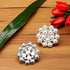 24 pcs Pearl Buttons Rhinestone Crystal Silver Flatback Beads Brooches Elegant Embellishment Accessory DIY Craft for Wedding Party Bags Shoes Dres...