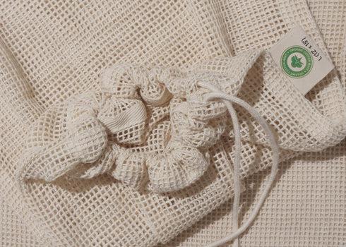 Cotton Mesh Lingerie Laundry Bags - 3 Pack Large Lingerie Bags for Washing Machine – Easy Drawstring Closure, Microplastic-free and Sustainable La...