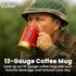 Caliber Gourmet 12-Gauge Shotgun Shell Mug – Bold Red Ceramic Gun Coffee Mug | Unique Gift For Hunters, Gun Enthusiasts & Collectors – Shotgun She...