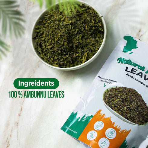 Natural Ambunnu Leaves by Excluniq World 50g pack | Herbal Hair Detangler, Shampoo & Conditioner for Dry and Damaged Hair | African Traditional Sc...
