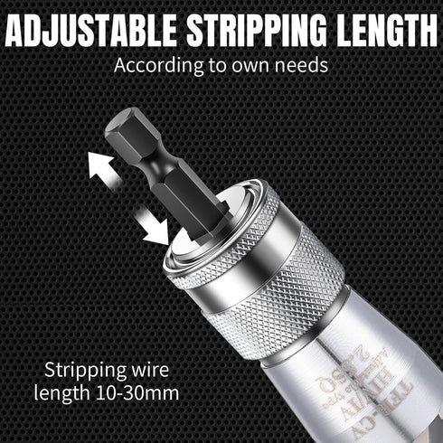 2 Pcs Wire Stripper Aluminum Alloy Twisting Stripping Tool with Wrench Fast Wire Twisting Tool for Drill, Electrical Wire Twister, Power Drill Wir...