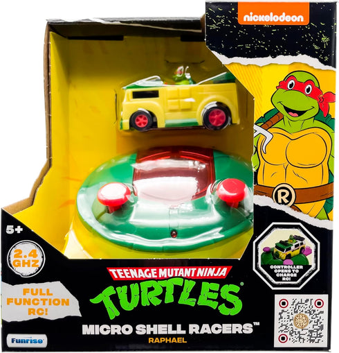 Teenage Mutant Ninja Turtles 3" Micro Shell Racers, Raphael, Ages 5+ - 2.4 Ghz Rc Vehicle with Turtle Half Shell Controller - Collect All 4!...