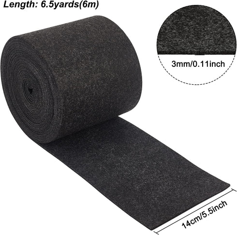 BENECREAT 19.7ftx5.5" Felt Fabric Craft Nonwoven Felt Slate Gray Roll Padding Felt Fabric for Cushion, DIY Craft, Patchwork Sewing, 3mm Thick...