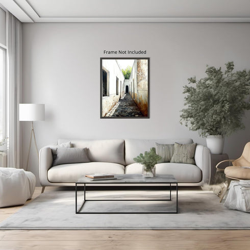 Posterizer 1 pcs-quiet Mediterranean or North African village alleyway 4-Photography Art Gift for Men Women Entrepreneur Teens Decor for Home & O...