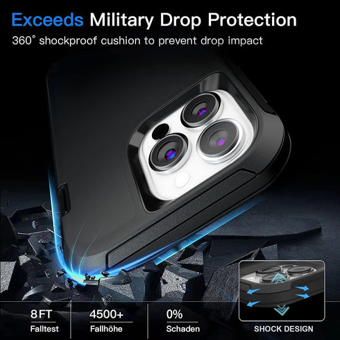 Case for iPhone 13 Pro Max Case 6.7" with 2 Screen Protector, Full Body Heavy Duty Military Grade Cover, Shockproof/Drop Proof Protection Phone Ca...