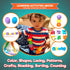 Jumbo Lacing Beads for Kids - Montessori Toddler Games and Educational Toys - Rainbow Matching Game and Stringing Bead Set with Toy Storage and Le...