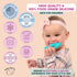 Teething Ring for Babies 0-6 Months - 5X Pain Relief Smart Teether - Zero Developmental Delay Silicone Teether - Cute Infant Chew Toy, Shower Gift...