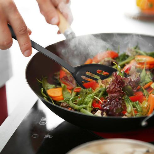 Chef Buddy 6-Piece Kitchen Utensils Set – Plastic Cooking Tools - Includes Essential Spatulas, Spoons, and Gadgets for Every Home Cook (Black)...