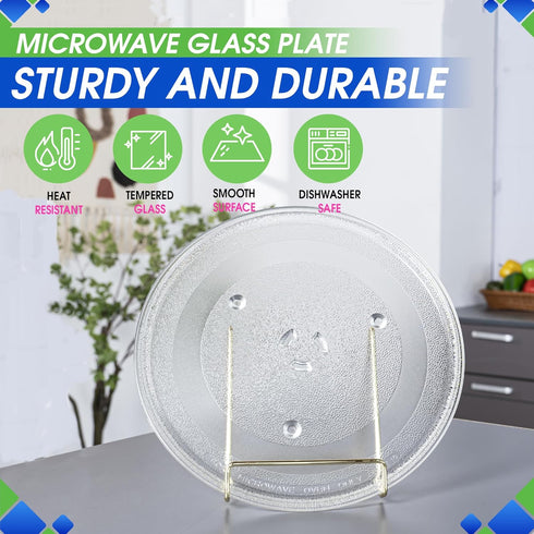 Microwave Plate Replacement 11.5” WB49X10224 Compatible with GE Microwave Glass Plate - Exactly Replaces Rotating Glass Turntable Tray - Oven Spin...