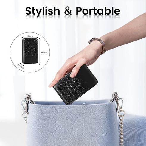 Mag-Safe Portable Charger,10000mAh Mag-Safe Battery Pack for Apple,Mag-Safe Power Bank Compatible with Magsafe and QI,Magnetic Portable Charger fo...