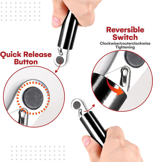 PRO BIKE TOOL Air Ratchet Wrench - Impact Ratchet Wrenches - Ultra Portable Design with Different Bits in Shaft - Durable Construction - Ideal for...