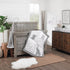 NoJo Elephant Tribe Grey and White 100% Cotton Photo Op Fitted Crib Sheet...
